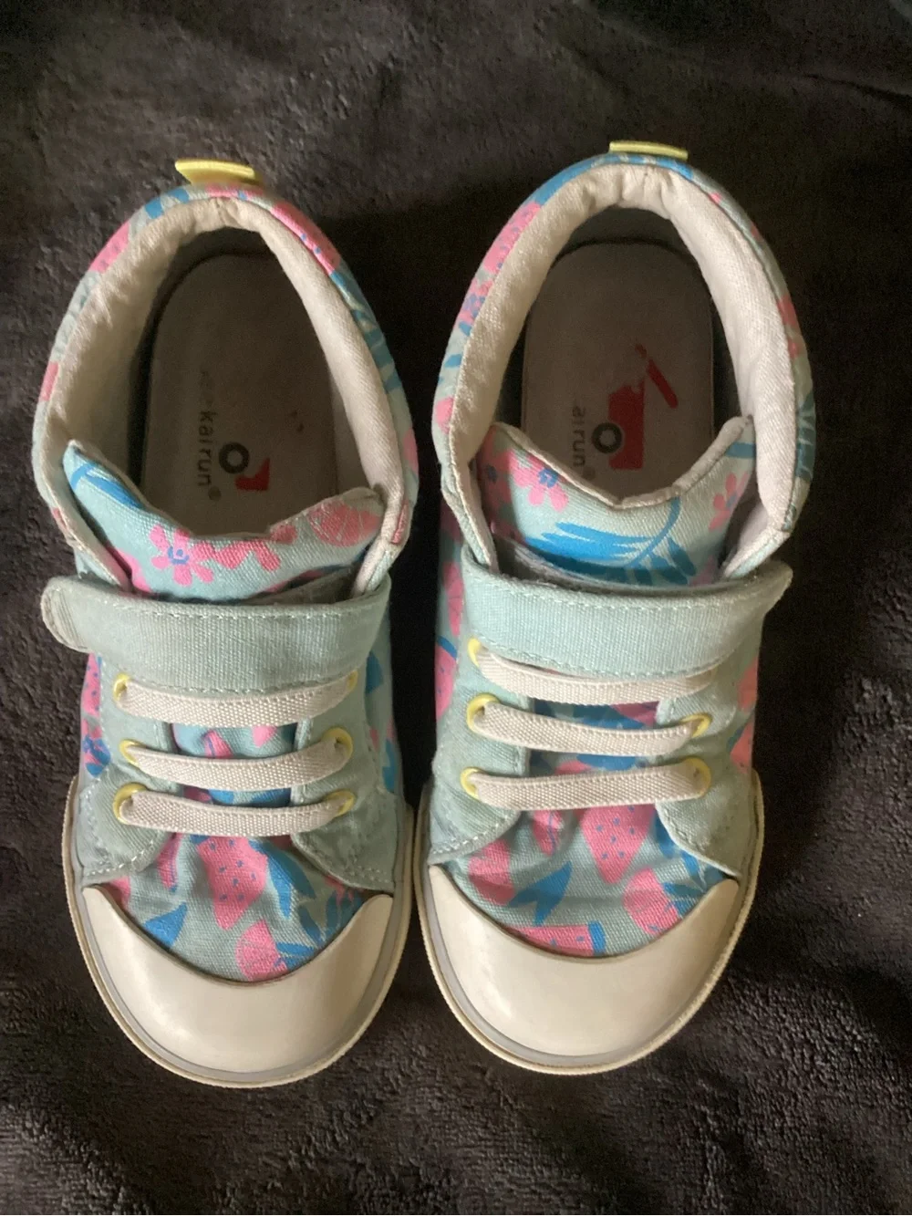 See Kai Run girls high top blue and pink Velcro closure sneakers in size 12 1/2.